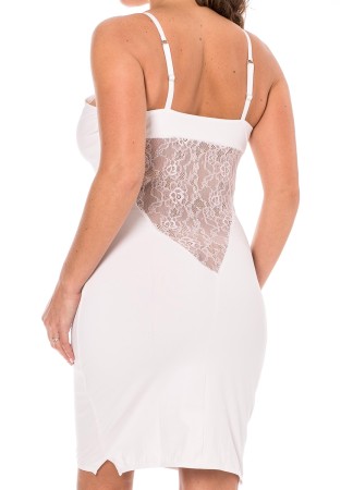 Robe décollectée blanche Emilia - LDR11WHT