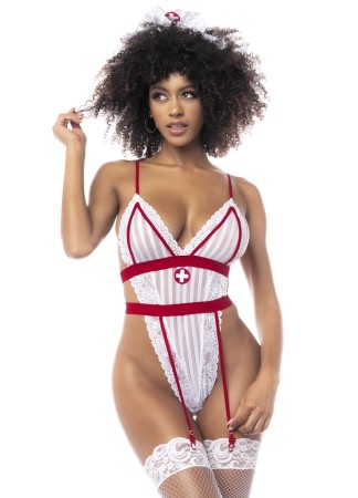 Costume infirmière avec body et serre-tête - MAL6486COS