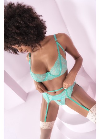 Ensemble lingerie trois pièces bleu océan - MAL8733AQUA