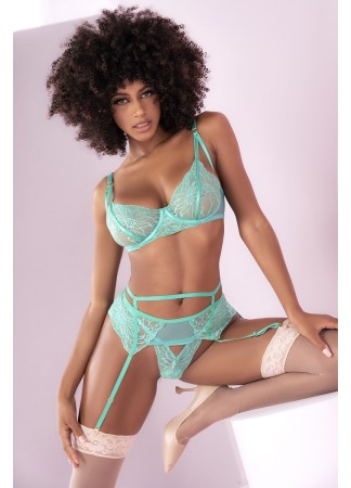 Ensemble lingerie trois pièces bleu océan - MAL8733AQUA