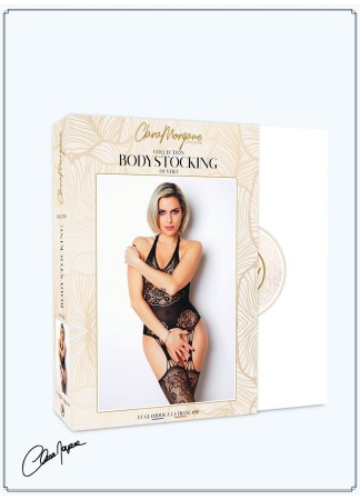 Bodystocking noir porte-jarretelles - Le Numéro 15 - Collection Bodystocking - CM99015