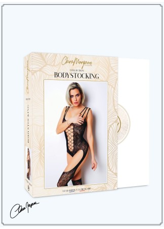 Bodystocking dentelle floral et triple bretelles - Le Numéro 9 - Collection Bodystocking - CM99009