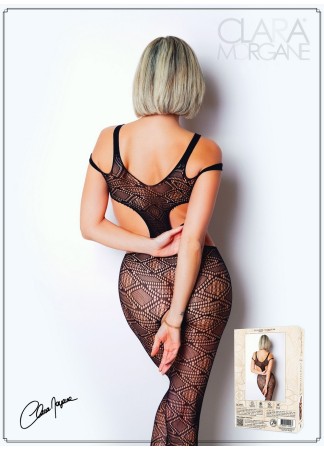 Body noir avec ouverture sexy - Le Numéro 3 - Collection Bodystocking - CM99003