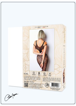 Body noir avec ouverture sexy - Le Numéro 3 - Collection Bodystocking - CM99003